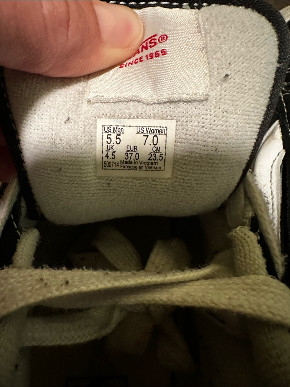 Vans Kids Black and White Low-Top Skate Sneakers - Picture 5 of 5